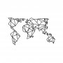 WALLXPERT Zidna dekoracija World Map Metal Decor 4 Black - slika 1