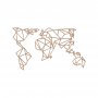 WALLXPERT Zidna dekoracija World Map Metal Decor 4 Copper - slika 1