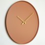 WALLXPERT Dekorativni metalni zidni sat Earthy Metal Wall Clock APS111 Red - slika 3