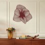 WALLXPERT Dekorativni metalni zidni sat Azalea Metal Wall Clock APS039 49 Red - slika 1