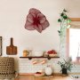 WALLXPERT Dekorativni metalni zidni sat Azalea Metal Wall Clock APS039 49 Red - slika 2