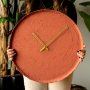 WALLXPERT Dekorativni metalni zidni sat Earthy Metal Wall Clock APS111 Terracotta - slika 2
