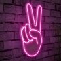 WALLXPERT Dekorativna rasveta Victory Sign Pink - slika 2