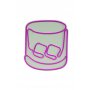 WALLXPERT Dekorativna rasveta Whiskey Old Fashioned Pink - slika 5