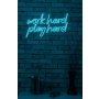 WALLXPERT Dekorativna rasveta Work Hard Play Hard Blue - slika 4