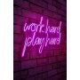 WALLXPERT Dekorativna rasveta Work Hard Play Hard Pink - slika 1