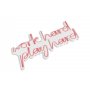 WALLXPERT Dekorativna rasveta Work Hard Play Hard Pink - slika 5