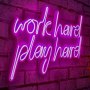 WALLXPERT Dekorativna rasveta Work Hard Play Hard Pink - slika 2