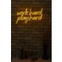 WALLXPERT Dekorativna rasveta Work Hard Play Hard Yellow - slika 4