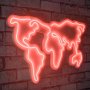 WALLXPERT Dekorativna rasveta World Map Red - slika 2