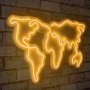 WALLXPERT Dekorativna rasveta World Map Yellow - slika 2