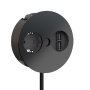 BACHMANN TWIST, 1 šuko utičnica + 1 USB punjač, crna mat ugradbena utičnica 931.131 - slika 2