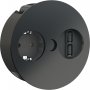 BACHMANN TWIST, 1 šuko utičnica + 1 USB punjač, crna mat ugradbena utičnica 931.131 - slika 1