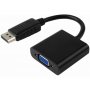 E-GREEN Adapter DisplayPort (M) - VGA D-sub (F) crni - slika 1
