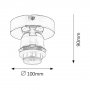 RABALUX 1301 Bottom E27 60W Plafonjera - slika 2