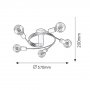RABALUX Carly 2096 E27 5 x 15 W Plafonjera - slika 2