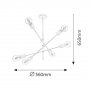RABALUX Lanny 2104 E27 6 x 15 W Visilica - slika 2