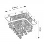 RABALUX Pallas 2238 LED 23 W + E14 4 x 40 W Luster - slika 3