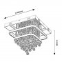 RABALUX Pallas 2239 LED 36 W + E14 4 x 40 W Luster - slika 2