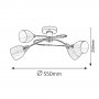 RABALUX Amy 2598 E14 4 x 60 W Plafonjera - slika 2