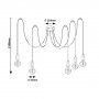 RABALUX Dollien 72075 E27 5 x 60 W Visilica - slika 3