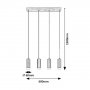 RABALUX Toras 72124 GU10 4 x 5 W Visilica - slika 2
