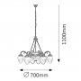 RABALUX Annabella 8636 E14, E27 Luster - slika 2