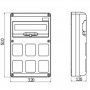 GEWISS Razvodna tabla GW68008N 14M i 6 priključnih IP44/67-IP65 bela - slika 2
