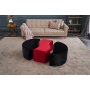 Atelier del Sofa Tabure Alya Puf Black Red - slika 3