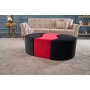 Atelier del Sofa Tabure Alya Puf Black Red - slika 4