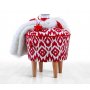 Atelier del Sofa Tabure Cor Red White - slika 3