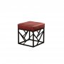 Atelier del Sofa Tabure Koza Metal Ayaklı Claret Red - slika 1