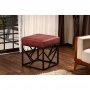 Atelier del Sofa Tabure Koza Metal Ayaklı Claret Red - slika 2