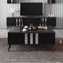 HANAH HOME Sto za dnevnu sobu Chrome Anthracite Black - slika 3