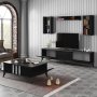 HANAH HOME Sto za dnevnu sobu Chrome Anthracite Black - slika 5