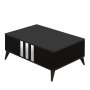 HANAH HOME Sto za dnevnu sobu Chrome Anthracite Black - slika 1
