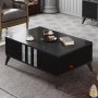 HANAH HOME Sto za dnevnu sobu Chrome Anthracite Black - slika 2