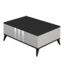 HANAH HOME Sto za dnevnu sobu Chrome Anthracite White - slika 1