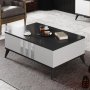 HANAH HOME Sto za dnevnu sobu Chrome Anthracite White - slika 2