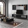HANAH HOME Sto za dnevnu sobu Gold Anthracite Black - slika 5