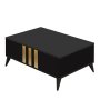 HANAH HOME Sto za dnevnu sobu Gold Anthracite Black - slika 1