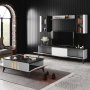 HANAH HOME Sto za dnevnu sobu Gold Anthracite White - slika 5