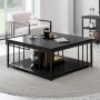 HANAH HOME Sto za dnevnu sobu Zenn Anthracite Black - slika 4