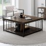 HANAH HOME Sto za dnevnu sobu Zenn Walnut Black - slika 4