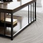 HANAH HOME Sto za dnevnu sobu Zenn Walnut Black - slika 5