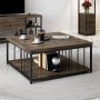 HANAH HOME Sto za dnevnu sobu Zenn Walnut Black - slika 2
