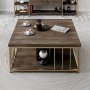 HANAH HOME Sto za dnevnu sobu Zenn Walnut Gold - slika 3