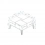 HANAH HOME Sto za dnevnu sobu Nirvana Atlantic Pine - slika 5