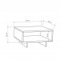 HANAH HOME Sto za dnevnu sobu Hola Oak Anthracite - slika 3