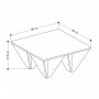 HANAH HOME Sto za dnevnu sobu Diamond White Anthracite - slika 5